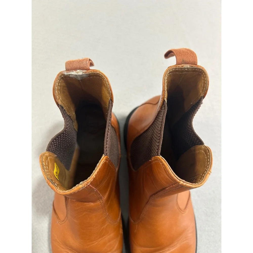 Dr. Martens Flora Chelsea Boots Mens Size 9 Tan Leather Elastic‎ Gusset Shoes